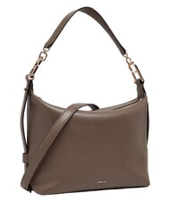 FURLA TONIE Leather shoulder bag with shoulder strap muddy gray - Women&rsquo;s Bags - 3