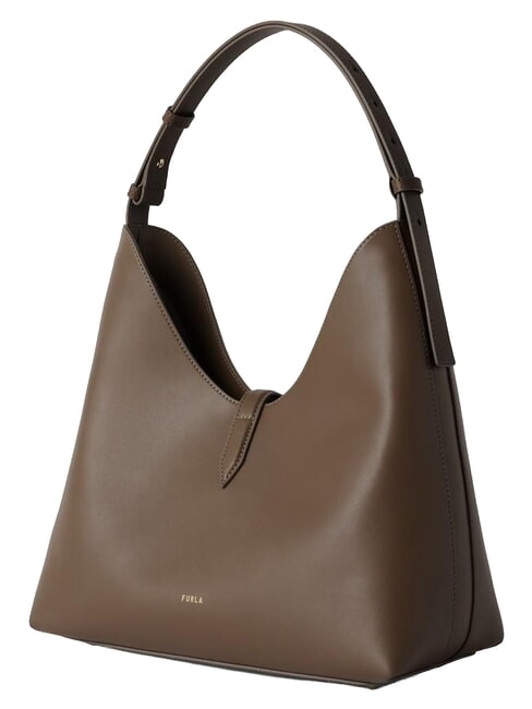 GOCCIA Leather shoulder bag muddy gray - Women&rsquo;s Bags