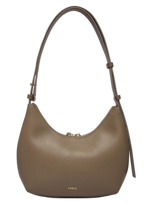 GOCCIA Hammered leather shoulder bag muddy gray - Women&rsquo;s Bags