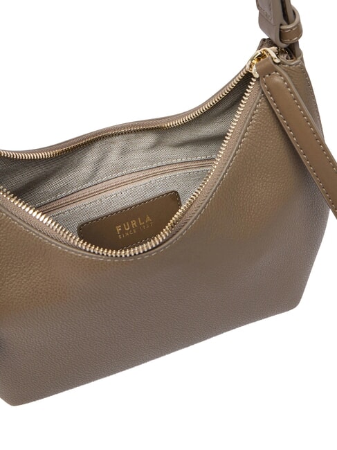 GOCCIA Hammered leather shoulder bag muddy gray - Women&rsquo;s Bags