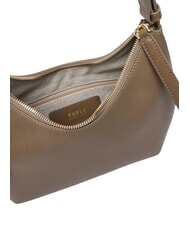 FURLA GOCCIA Hammered leather shoulder bag muddy gray - Women&rsquo;s Bags - 5