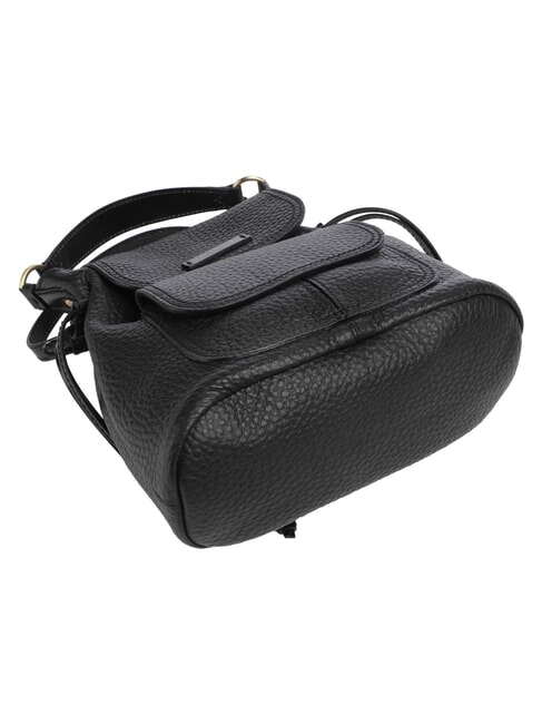 MARTINA Hammered leather backpack Black Gold - Women&rsquo;s Bags