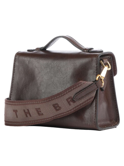 IRENE  Mini shoulder bag, in leather mocha with gold - Women&rsquo;s Bags
