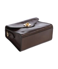 THE BRIDGE IRENE  Mini shoulder bag, in leather mocha with gold - Women&rsquo;s Bags - 3