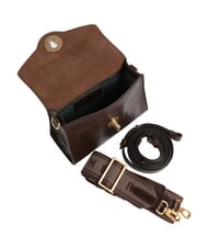 THE BRIDGE IRENE  Mini shoulder bag, in leather mocha with gold - Women&rsquo;s Bags - 4