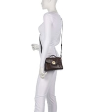 THE BRIDGE IRENE  Mini shoulder bag, in leather mocha with gold - Women&rsquo;s Bags - 5