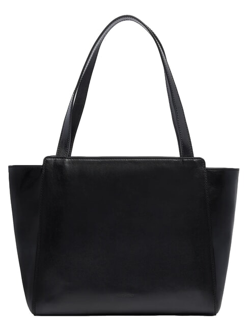 LUCREZIA Leather shoulder shopping bag Black Gold - Women&rsquo;s Bags