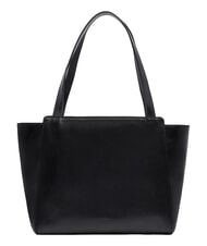 THE BRIDGE LUCREZIA Leather shoulder shopping bag Black Gold - Women&rsquo;s Bags - 4