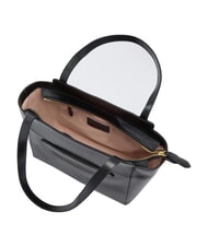 THE BRIDGE LUCREZIA Leather shoulder shopping bag Black Gold - Women&rsquo;s Bags - 5