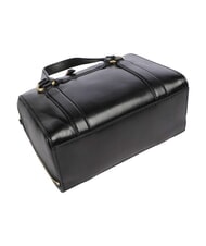 THE BRIDGE LAURA Leather satchel bag with shoulder strap Black Gold - Women&rsquo;s Bags - 4