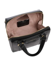 THE BRIDGE LAURA Leather satchel bag with shoulder strap Black Gold - Women&rsquo;s Bags - 5