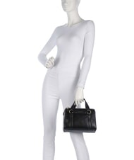 THE BRIDGE LAURA Leather satchel bag with shoulder strap Black Gold - Women&rsquo;s Bags - 6