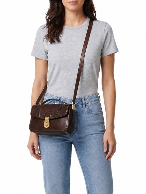 MIA Shoulder bag, leather mocha with gold - Women&rsquo;s Bags