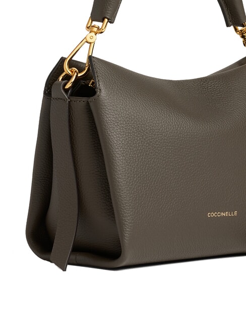 BOHEME GRANA DOUBLE Handbag, with shoulder strap, in leather mud/honey - Women&rsquo;s Bags