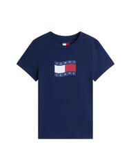 TOMMY HILFIGER TJ FLAG Cotton T-Shirt dark night navy - T-shirt - 3
