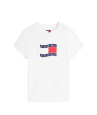 TOMMY HILFIGER TJ FLAG Cotton T-Shirt ecru - T-shirt - 3