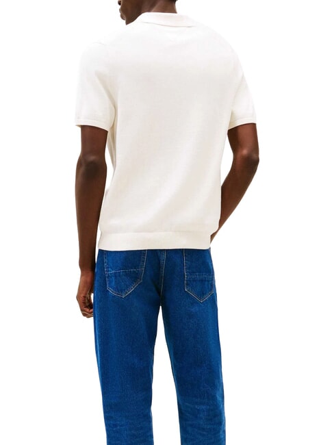 TH Short-sleeved polo shirt ivory petal - Polo shirt
