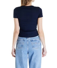 TOMMY HILFIGER TH JEANS Ribbed short-sleeved T-shirt - T-shirt