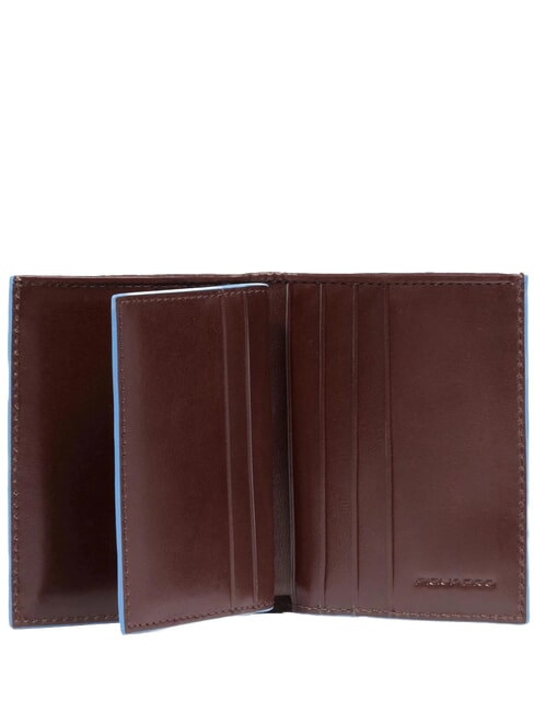 BLUE SQUARE Leather card holder with flap MAHOGANY - Men&rsquo;s Wallets