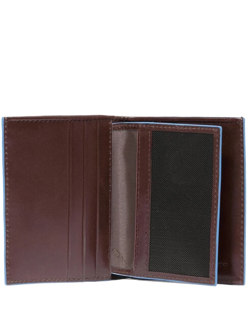 BLUE SQUARE Leather card holder with flap MAHOGANY - Men&rsquo;s Wallets