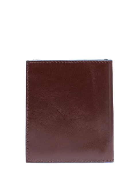 BLUE SQUARE Leather card holder with flap MAHOGANY - Men&rsquo;s Wallets