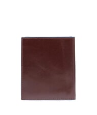 PIQUADRO BLUE SQUARE Leather card holder with flap MAHOGANY - Men&rsquo;s Wallets - 4
