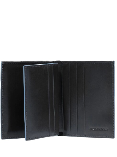 BLUE SQUARE Leather card holder with flap Black - Men&rsquo;s Wallets