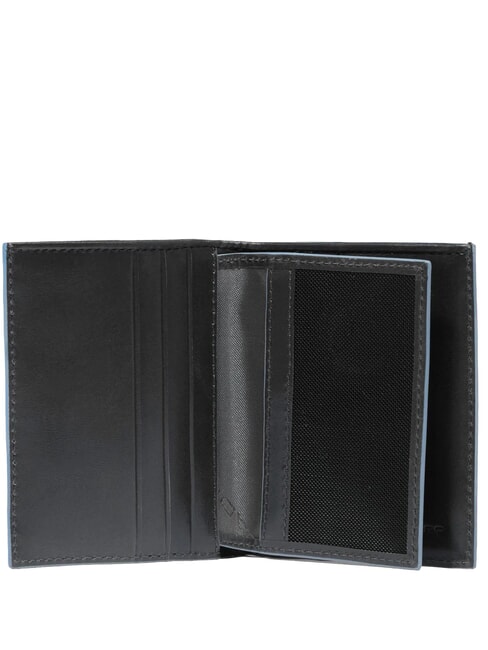 BLUE SQUARE Leather card holder with flap Black - Men&rsquo;s Wallets