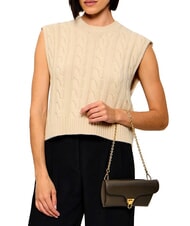 COCCINELLE DOUBLE BEAT Shopper with clutch mud - Women&rsquo;s Bags - 3