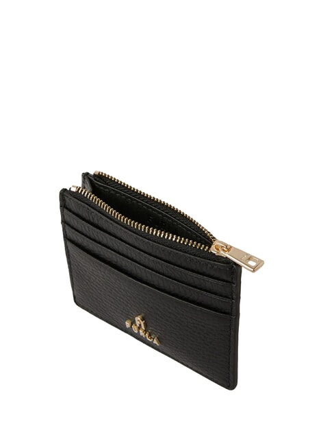CAMELIA Flat leather card holder Black - Women&rsquo;s Wallets