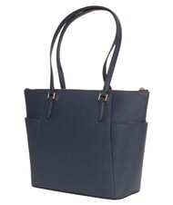 MICHAEL KORS CHARLOTTE Leather shoulder shopping bag navy - Women&rsquo;s Bags - 2
