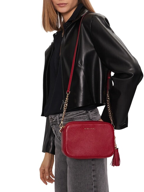 JET SET Mini shoulder bag, in leather red - Women&rsquo;s Bags