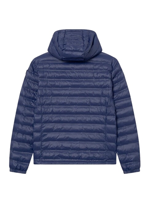 CHARLES Down jacket with hood blue 80d internal green 60f - Men's down jackets