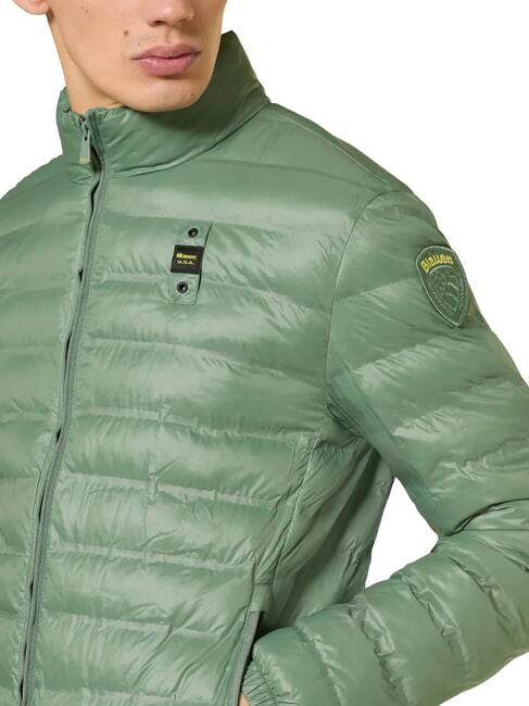 SEWALL Short padded down jacket, high collar green 60f interior grey 995 - Men's down jackets
