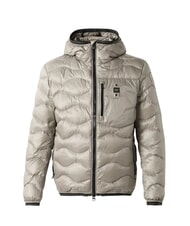 BLAUER WAVE Short padded down jacket with hood foggy grey - Men's down jackets - 3