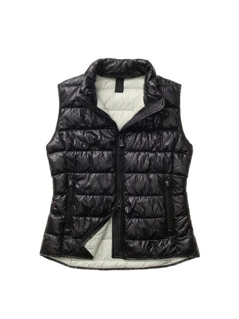 NANCIA Sleeveless Down Jacket black interior green 60i - Women's Vest