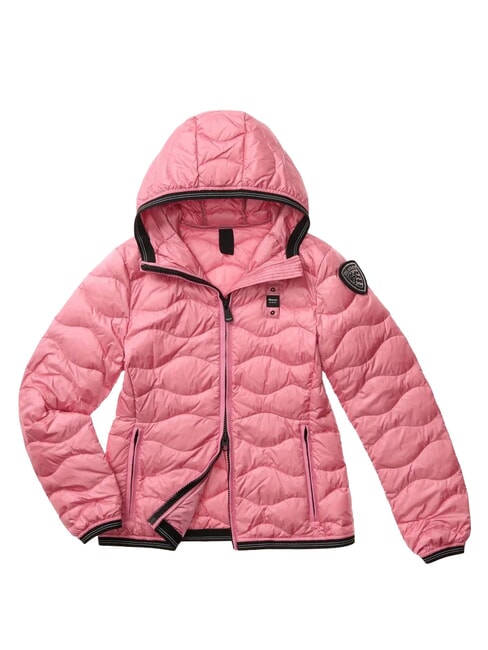 CAMELIA Short padded down jacket with hood pink 409 - Women's down jackets