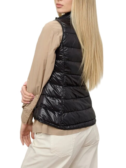 NANCIA Sleeveless Down Jacket black interior green 60i - Women's Vest
