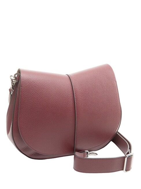 HELENA ROUND Shoulder bag with shoulder strap, in leather antique ruby - Women&rsquo;s Bags