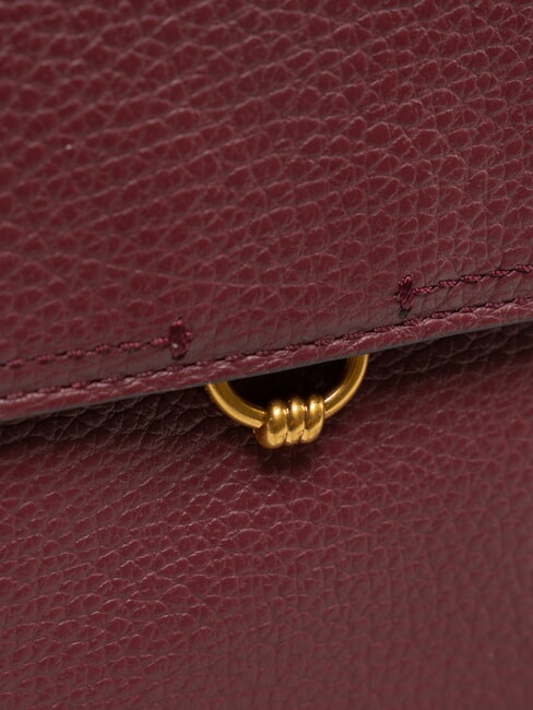 VICKY Mini shoulder bag, in leather antique ruby - Women&rsquo;s Bags