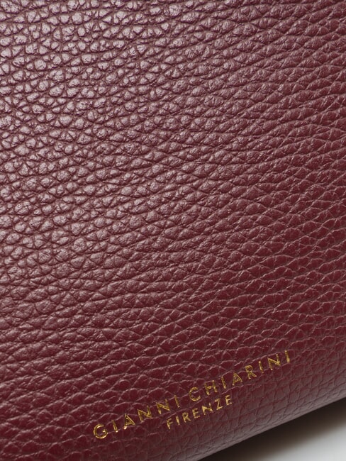 VICKY Mini shoulder bag, in leather antique ruby - Women&rsquo;s Bags
