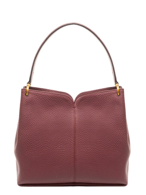 SANDRA Shoulder bag with shoulder strap, in leather antique ruby - Women&rsquo;s Bags