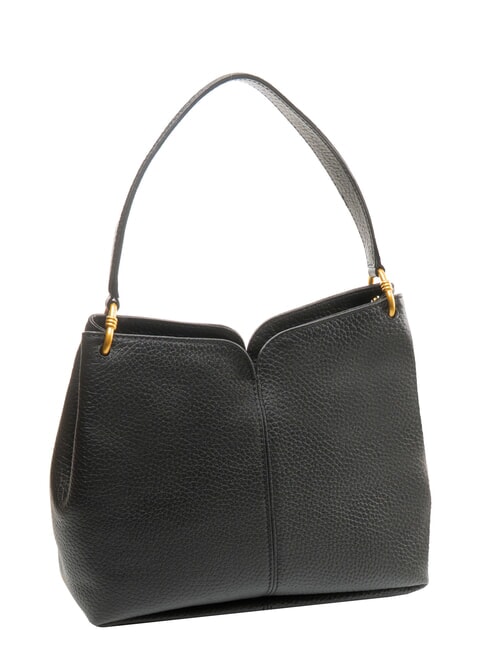 SANDRA Shoulder bag with shoulder strap, in leather Black - Women&rsquo;s Bags