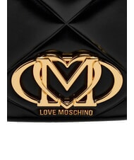 LOVE MOSCHINO EMBOSSED QUILTED Quilted backpack Black - Women&rsquo;s Bags - 5