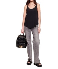 LOVE MOSCHINO EMBOSSED QUILTED Quilted backpack Black - Women&rsquo;s Bags - 8