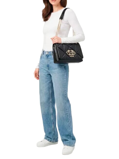 EMBOSSED QUILTED Shoulder bag, quilted Black - Women&rsquo;s Bags