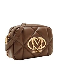LOVE MOSCHINO EMBOSSED QUILTED Mini quilted shoulder bag brown - Women&rsquo;s Bags - 3