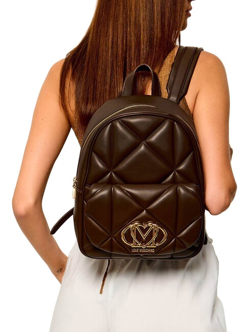 EMBOSSED QUILTED Quilted backpack brown - Women&rsquo;s Bags