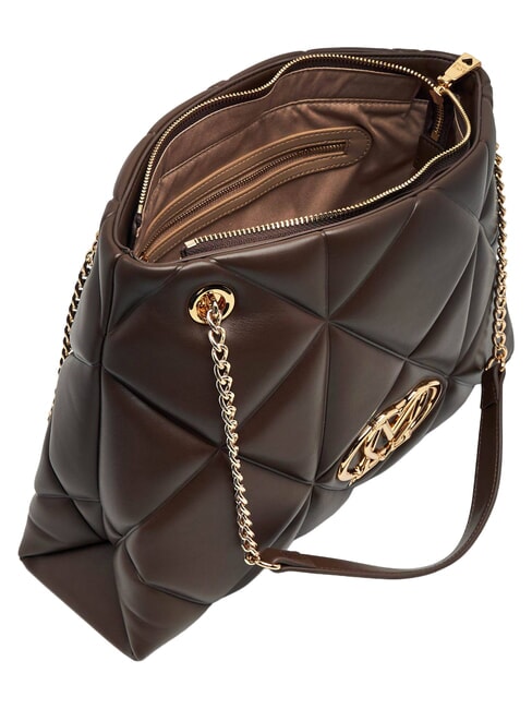 EMBOSSED QUILTED Shoulder bag, double handle brown - Women&rsquo;s Bags