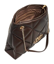 LOVE MOSCHINO EMBOSSED QUILTED Shoulder bag, double handle brown - Women&rsquo;s Bags - 5